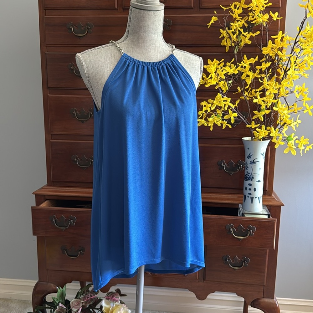 Essentials by Milano Vibrant Blue High-Low Top Size Medium - Picture 2 of 8